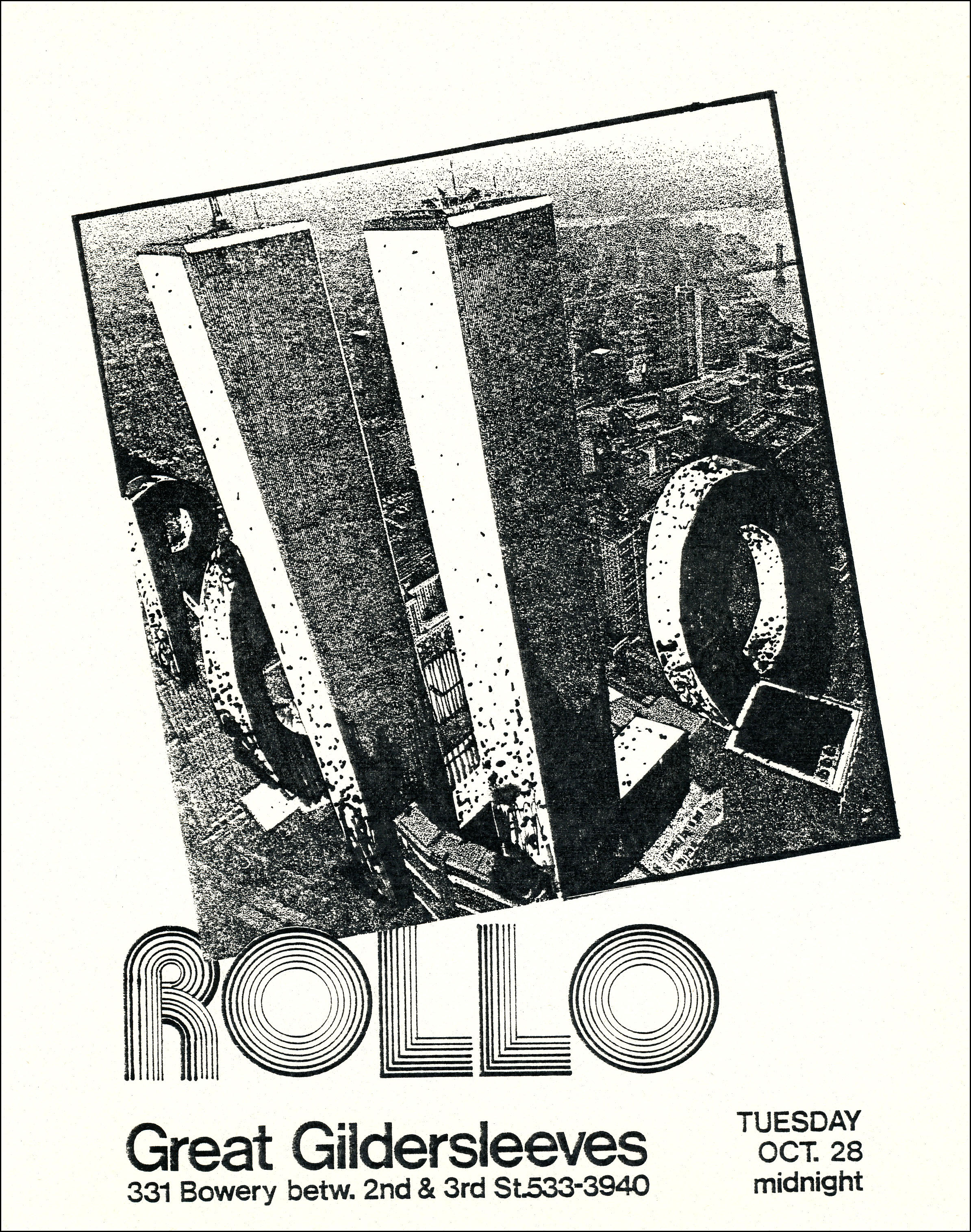 Rollo postcard for Great Gildersleeves for 10-28-1980 performance.